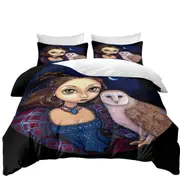 Night Sky Barn Owl Princess Quilt Cover