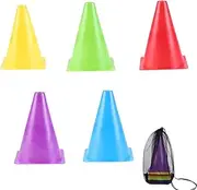 10 Pack Soccer Cones,7 Inch Cones Sports Training Agility Field Marker Plastic Cones for Skating Basketball Football Practice Drills, Indoor Outdoor Activity Events Games Obstacle Course