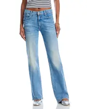 Mother The Bookie Sneak Mid Rise Bootcut Jeans in Eye of the Tiger