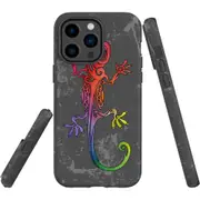 For iPhone 14 Pro Max Case Tough Protective Cover, Colorful Lizard