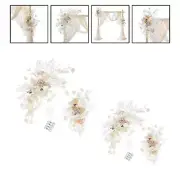2x Wedding Arch Flowers, Floral Arrangement Decorative Ornament Floral Backdrop