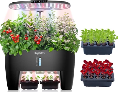 Hydroponics Growing System Kit 16Pods, Herb Garden with Sprout Mode Can Seedling