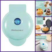 Electric Nonstick 4.5-inch Mini Waffle Maker, Belgian Waffles, Compact Design,