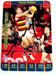 TAYLOR WALKER **HAND SIGNED** ADELAIDE CROWS TEAMCOACH FOOTBALL CARD