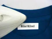 100 Personalized Pre-Cut Iron On Clothing Name Labels / Tags / Tapes
