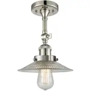 Innovations Lighting 201F-PN-G2 Franklin Restoration Halophane Semi-Flush Mount