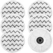 6Pcs Round Replacement Mop Pads, Electric Mop Pads, Washable Rotating Mop Pad, Microfiber Hard Floor Mop Pads for Bissell SpinWave SmartSteam Scrubbing Steam Mop 3897A