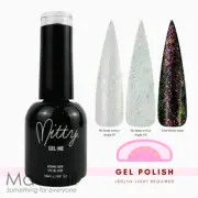 Mitty Candy Shine Gel Nail Polish UV LED Iridescent Flakies Flake Opal Rainbow