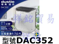 在飛比找Yahoo!奇摩拍賣優惠-祥銘瑞典Dustie DAC352 Air Cleaner空