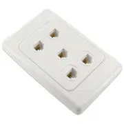 Network Wall Plate 5 Port Gang for CAT6 LAN RJ45 8P8C Cable Plug to Plug