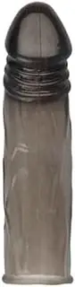 7.08 inch black real extended sleeve silicone sleeve one piece sleeve hollow penis sleeve extended 4cm crystal sleeve sex