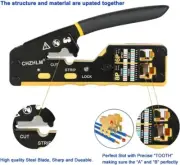 RJ45 Crimp Tool Kit Pass Through Crimper Ethernet RJ45 Crimping Tool Stripper