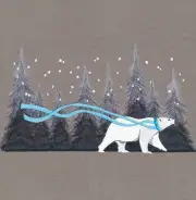 SNOWY FOREST POLAR BEAR WINTER UNIQUE TOWELS EMBROIDERED Gorgeous