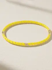 [Yvonne Léon] Yvonne Léon - 9-karat Gold, Enamel And Diamond Bangle - Yellow - One size One size Yellow