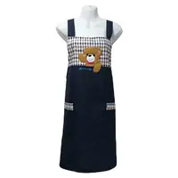 在飛比找PChome24h購物優惠-快樂熊電繡口袋圍裙GS561-藍