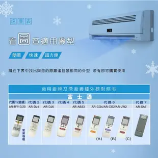 聖岡 AI-F2 富士通 冷氣 遙控器 適用 窗型 分離式 變頻機種 購買前請詳看型號支援表