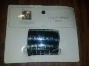 Jaclyn Smith 7 Clip Metal Curtain Panel Rings - Burnished Bronze 1.18 in