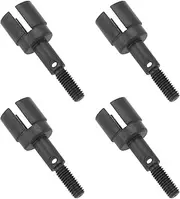 Create idea 4pcs RC Car Metal Wheel Axle 02033 Wheel Drive Shaft RC Car Wheel Metal Drive Shaft Compatible with HSP 1/10 94108 94111 94123, Black