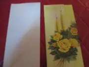 NEW UNUSED Vintage GET WELL YELLOW CANDLES Card & Envelope - 1960's - #72