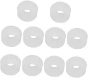 Generic 10pcs Inflatable Chuck Seal Squeeze Inner Insert Heavy-duty Nail Board Seal Ring Air Injector Pin Key Air Compressor Chuck Adapter Tubes Replacement Compressor White