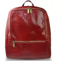 在飛比找博客來優惠-Manufactus 義大利手工製作真皮後背包 - 紅色