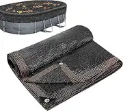 Pool Cover Net for Leaves | Debris Fine Mesh Screen | Oval In-Ground Swimming Leaf Nets Sunshade for Home Garden Hotel Patio Outdoor