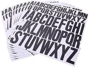 jojofuny 10 Sheets Alphabet Stickers for Door Black Letter Sticker Mailbox Alphabet Stickers Address Number Decals Black