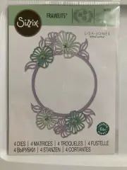Sizzix Framelits Die Cutting Templates Circle Floral Frame By Lisa Jones 4pcs.