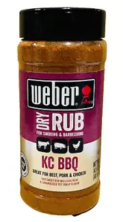 Weber KC BBQ Dry Rub For Smoking & Barbecuing 14.5 oz Barbecue