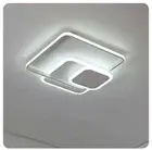 Led Ceiling Light 42w Flush Mount Lighting Fixture With Square Shape White Close