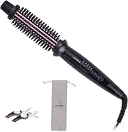 LOVANI Curling Iron Brush,Hot Hair Curling Wand with 1 Inch Ceramic Ionic Barrel,Dual Voltage Instant Heat Up Travel Hair Curler