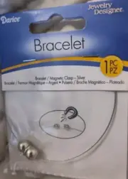 Darice Bracelet Silver Add A Bead Magnetic Clasp 1976-92 #1