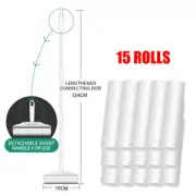 Sticky Lint Roller & 15 Refill Pet Hair Remover Extendable Handle House Cleaning