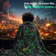 Glow in the Dark Blanket Game Controller Throw Blanket, Gamer Gifts Toys for Kid