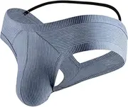 [Generic] Mens Thong with Bulge Pouch Sexy Hollow Out G-Strings Breathable Underwear Briefs Bikini