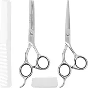 BAZEITFLOW 1Set Hairdressing Scissors Professional Hair Cutting Tools for Home Barber Use Comfortable Grip Precision Blending Thinning Random Color