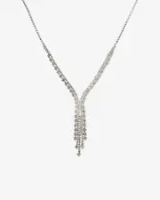 Crystal Statement Lariat Necklace