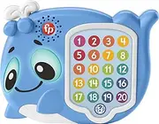 Fisher-Price Linkimals 1-20 Count & Quiz Whale, Interactive Musical Learning Toy with Lights and Games for Toddlers Ages 18 Months and Older