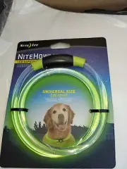 Nite Ize NiteHowl LED Light Dog Collar Necklace Night Safety Green NHO-28-R3