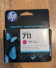 HP 711 Magenta DesignJet Ink Cartridge, CZ131A Exp 1/2025 NEW IN BOX