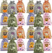 Drawstring Bag - Drawstring Candy Bag, Trick or Treat Bag | Trick or Treat Bag with Drawstring for Candy Treat Products, Halloween Drawstring Candy Pouch Bag for Indoor Outdoor Use, 10x14cm