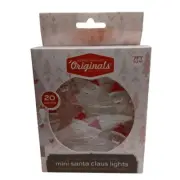 LED Acrylic Mini Santa Christmas Light String Set 20 Lights Battery NEW x4