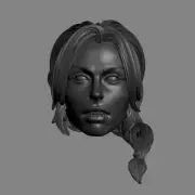 Female human adventurer custom head for Mythic Legions & other action figures