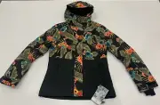 Rip Curl Womens Size S (8-10) Ski Snow Jacket - Black Floral 10K NEW RRP $249