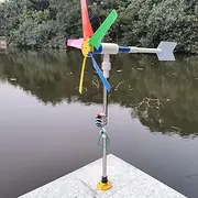 TT-YED 5 Blades Small Wind Turbine, Wind Generator Kit with Light Strip, Vertical Axis Wind Generator, 360° Kinetic Rotator, Yard Garden Decoration, Home Or Camping,5m light strip