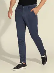 GUESS Smart Blue Drake Chino Pants Size: 29, Spandex