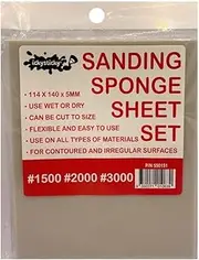 Ickysticky 1500, 2000, 3000 Grit Sanding Pad (Pack of 3) Model Sponge Sandpaper Sand Paper Hobby Model Sanding Sponge Sanding Pad Sanding Sponge Pads Toy