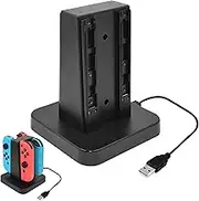 4 in 1 Switch Controller Charging Dock Compatible with Nintendo Switch Joycon,Switch Dock Station Support to Charge 4 Joycons, LED Indication & USB Type-C Charging Cord