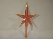 Orange Modern Large Star for Ceramic Christmas Tree Topper