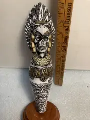 FIGUEROA MOUNTAIN AGUA SANTA SKELETON WARRIOR draft beer tap handle. CALIFORNIA
